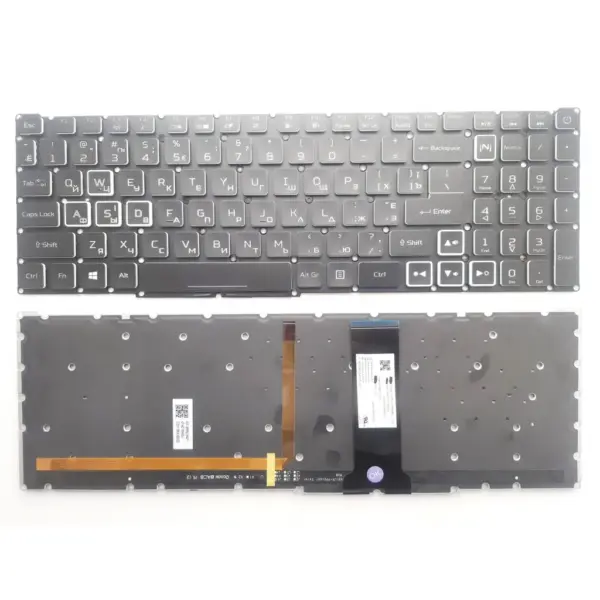 Клавіатура ноутбука Acer Nitro 4 AN515-43/AN515-54/AN517-51/AN715-51 черна з кольор п (A46212)