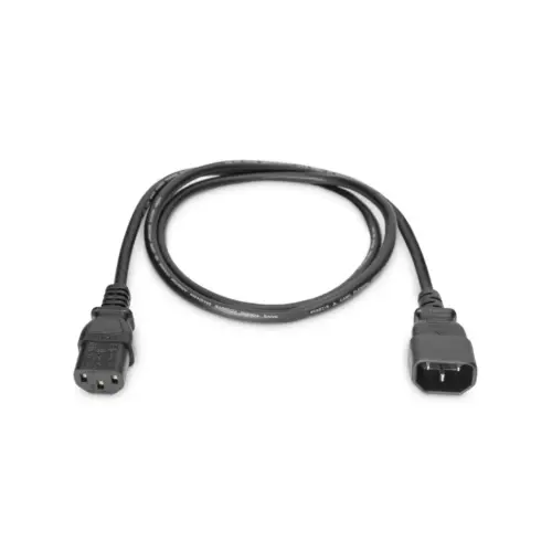 Кабель живлення C13 to C14 1.2m 0.75mm2 Digitus (AK-440201-012-S)