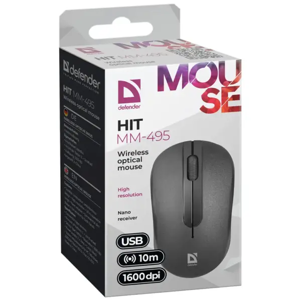 Мишка Defender Hit MM-495 Wireless Black (52495) Мишка Defender Hit MM-495 Wireless Black (52495)