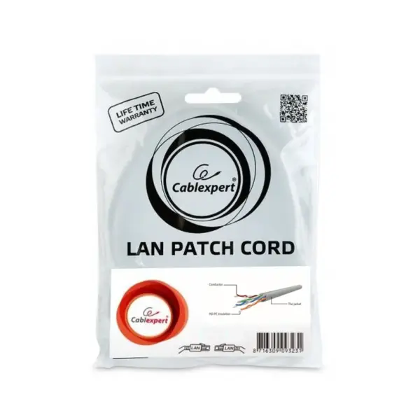 Патч-корд 1м UTP cat 6 CCA gray Cablexpert (PP6U-1M) Патч-корд 1м UTP cat 6 CCA gray Cablexpert (PP6U-1M)