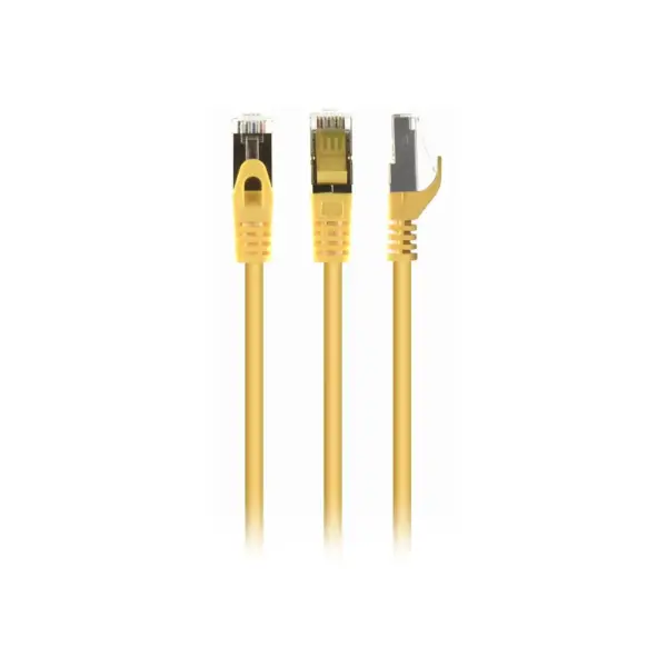 Патч-корд 0.5м S/FTP Cat 6A CU LSZH yellow Cablexpert (PP6A-LSZHCU-Y-0.5M)