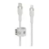 Дата кабель USB-C to Lightning 1.0m BRAIDED SILICONE white Belkin (CAA011BT1MWH) Дата кабель USB-C to Lightning 1.0m BRAIDED SILICONE white Belkin (CAA011BT1MWH)