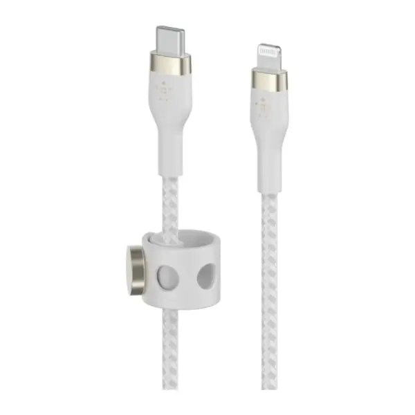 Дата кабель USB-C to Lightning 1.0m BRAIDED SILICONE white Belkin (CAA011BT1MWH) Дата кабель USB-C to Lightning 1.0m BRAIDED SILICONE white Belkin (CAA011BT1MWH)