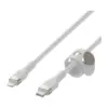 Дата кабель USB-C to Lightning 1.0m BRAIDED SILICONE white Belkin (CAA011BT1MWH) Дата кабель USB-C to Lightning 1.0m BRAIDED SILICONE white Belkin (CAA011BT1MWH)
