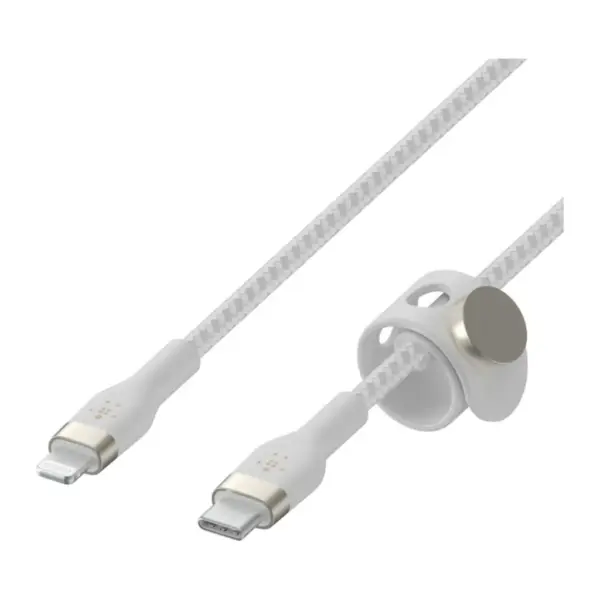 Дата кабель USB-C to Lightning 1.0m BRAIDED SILICONE white Belkin (CAA011BT1MWH) Дата кабель USB-C to Lightning 1.0m BRAIDED SILICONE white Belkin (CAA011BT1MWH)