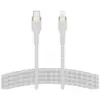 Дата кабель USB-C to Lightning 1.0m BRAIDED SILICONE white Belkin (CAA011BT1MWH) Дата кабель USB-C to Lightning 1.0m BRAIDED SILICONE white Belkin (CAA011BT1MWH)
