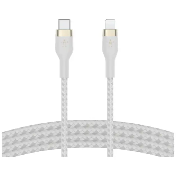 Дата кабель USB-C to Lightning 1.0m BRAIDED SILICONE white Belkin (CAA011BT1MWH) Дата кабель USB-C to Lightning 1.0m BRAIDED SILICONE white Belkin (CAA011BT1MWH)