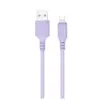 Дата кабель USB 2.0 AM to Lightning 1.0m soft silicone violet ColorWay (CW-CBUL044-PU)