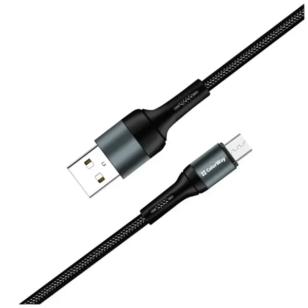Дата кабель USB 2.0 AM to Micro 5P 1.0m nylon black ColorWay (CW-CBUM045-BK) Дата кабель USB 2.0 AM to Micro 5P 1.0m nylon black ColorWay (CW-CBUM045-BK)
