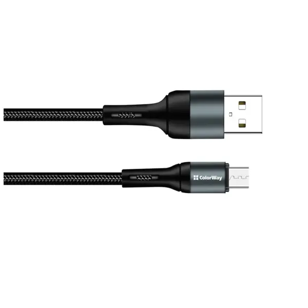 Дата кабель USB 2.0 AM to Micro 5P 1.0m nylon black ColorWay (CW-CBUM045-BK) Дата кабель USB 2.0 AM to Micro 5P 1.0m nylon black ColorWay (CW-CBUM045-BK)