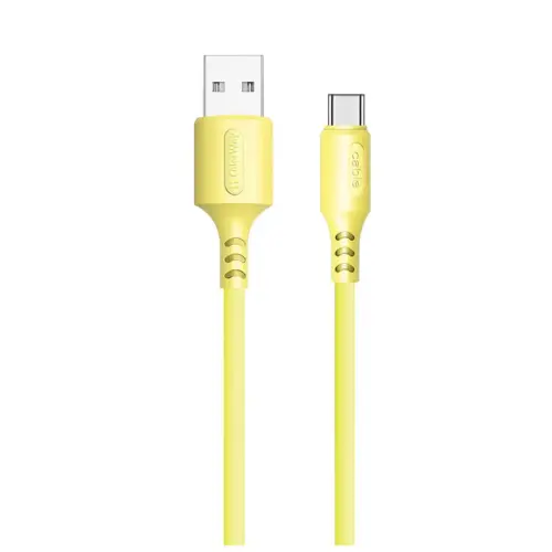 Дата кабель USB 2.0 AM to USB-C 1.0m soft silicone yellow ColorWay (CW-CBUC043-Y)