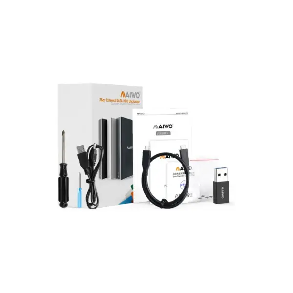 Кишеня зовнішня Maiwo 2*HDD 2.5" SATA/SSD up to 9.5mm USB3.1 GEN2 Type-C, RAID 0,1 (K25272C) Кишеня зовнішня Maiwo 2*HDD 2.5" SATA/SSD up to 9.5mm USB3.1 GEN2 Type-C, RAID 0,1 (K25272C)