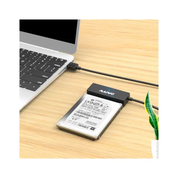 Адаптер Maiwo USB 3.0 to HDD SATA 2,5"/3,5"/5,25"/SSD, PA 2V/2A black (K10435A)