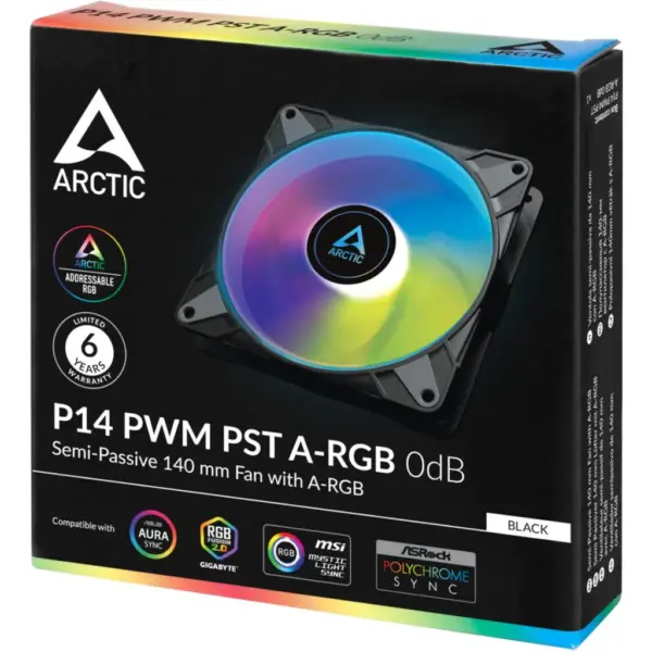 Кулер до корпусу Arctic P14 PWM PST A-RGB (ACFAN00239A) Кулер до корпусу Arctic P14 PWM PST A-RGB (ACFAN00239A)