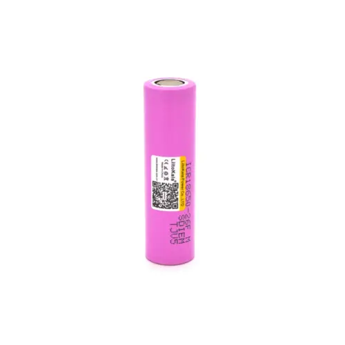 Акумулятор 18650 2600mAh (2450-2650mah), 3.7V (2.75-4.2V), pink, PVC BOX Liitokala (Lii-26FM)