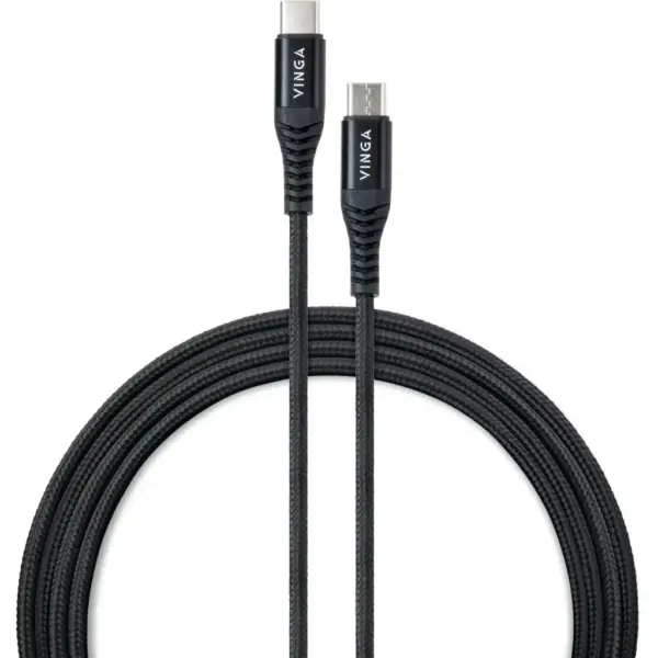 Дата кабель USB-C to USB-C 1.0m 60W Nylon Vinga (VCDCCCM331) Дата кабель USB-C to USB-C 1.0m 60W Nylon Vinga (VCDCCCM331)