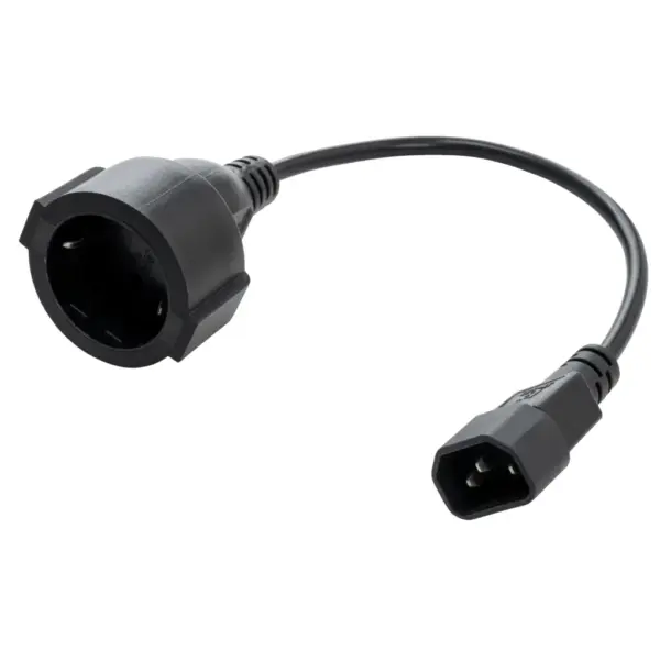 Кабель живлення C14 to Schuko 0.75mm2 Copper Vinga (VPCC14S75C)