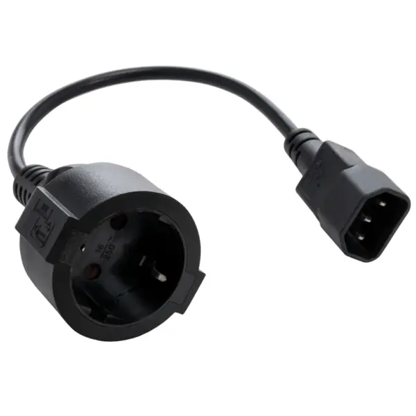 Кабель живлення C14 to Schuko 0.75mm2 Copper Vinga (VPCC14S75C)