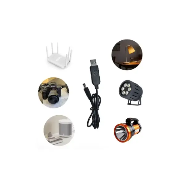 Кабель живлення USB to DC 5.5x2.1mm 12V 0.8m Armorstandart (ARM65663)