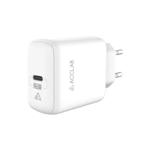 Зарядний пристрій ACCLAB AL-TC125 1хType-C 5В/3A/25W QC/PD3.0 (1283126538841)