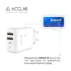 Зарядний пристрій ACCLAB AL-TC224 2хUSB 5В/2,4A/12W (1283126538834)