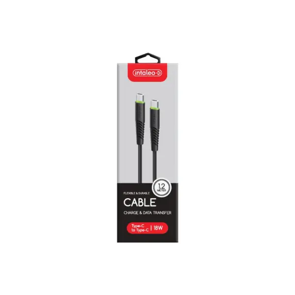 Дата кабель USB-C to USB-C 1.2m CBFLEXTT1 18W black Intaleo (1283126504082) Дата кабель USB-C to USB-C 1.2m CBFLEXTT1 18W black Intaleo (1283126504082)