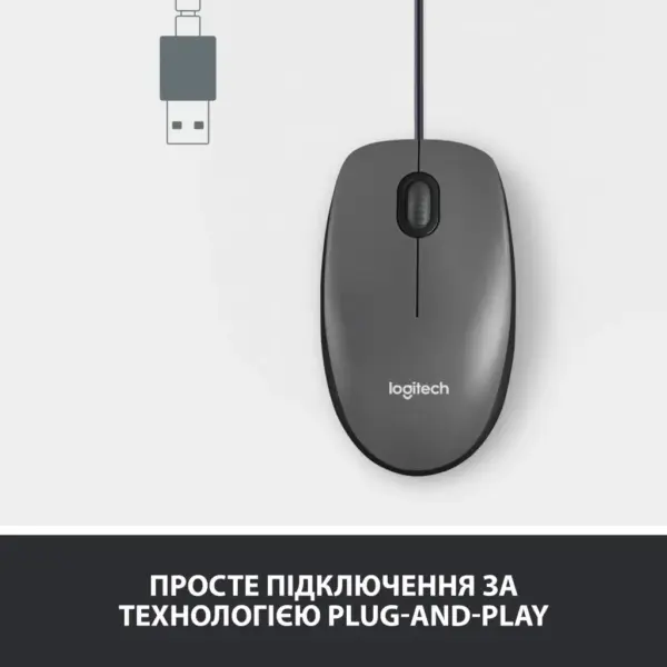 Мишка Logitech M100 USB Black (910-006652) Мишка Logitech M100 USB Black (910-006652)
