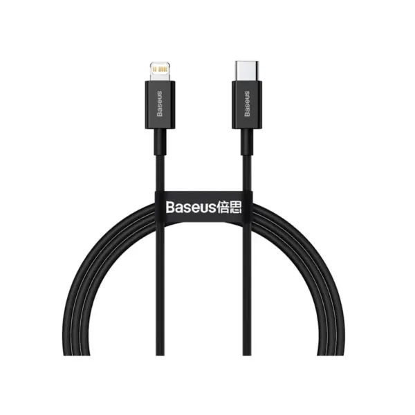 Дата кабель USB-C to Lightning 2.0m 3.0A PD Superior Series Black Baseus (CATLYS-C01)