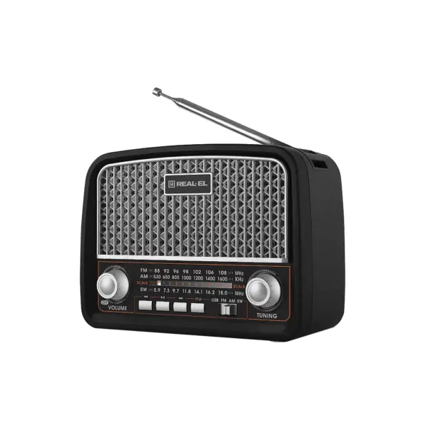 Портативний радіоприймач REAL-EL X-520 Black (EL121800006) Портативний радіоприймач REAL-EL X-520 Black (EL121800006)
