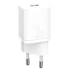 Зарядний пристрій Baseus Super Si 1C 20W With Simple Wisdom Data Cable Type-C/iP White (TZCCSUP-B02)