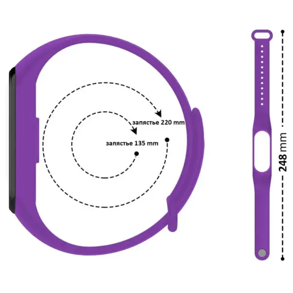 Ремінець до фітнес браслета BeCover Silicone для Xiaomi Mi Smart Band 5/6/7 Dark Purple (707654) Ремінець до фітнес браслета BeCover Silicone для Xiaomi Mi Smart Band 5/6/7 Dark Purple (707654)