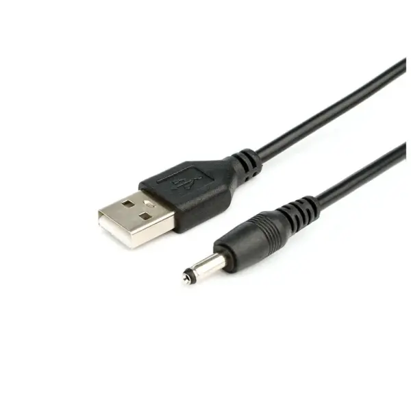 Кабель живлення USB to DC 3.5mm 5V 1.0m 2.0A black Atcom (10035)