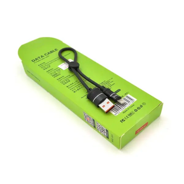 Дата кабель USB 2.0 AM to Lightning 0.25m 5A Black iKAKU (KSC-351-L)