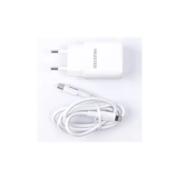 Зарядний пристрій Maxxter USB + cable USB-C to Lighting (PD 20W) (WC-PD-CtL-01)