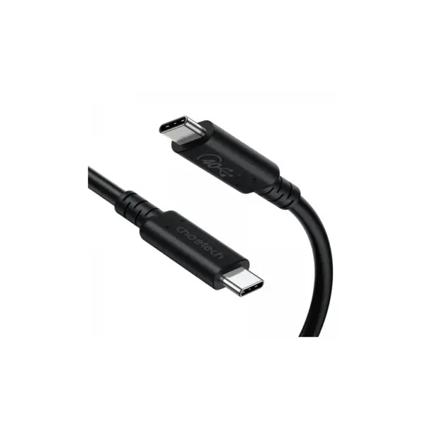 Дата кабель USB-C to USB-C 0.8m USB4 40Gbps PD 100W 8K60Hz Choetech (XCC-1028-BK) Дата кабель USB-C to USB-C 0.8m USB4 40Gbps PD 100W 8K60Hz Choetech (XCC-1028-BK)