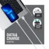 Дата кабель USB 2.0 AM to Lightning 1.2m AL-CBCOLOR-L1WT White ACCLAB (1283126518225)