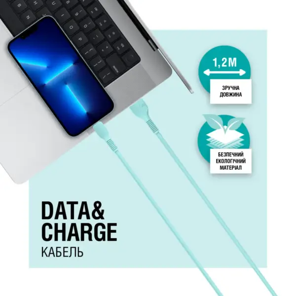 Дата кабель USB 2.0 AM to USB-C 1.2m Mint ACCLAB (1283126518256)