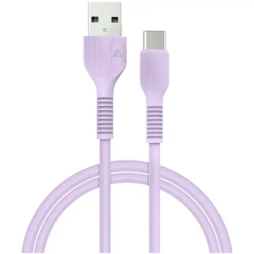 Дата кабель USB 2.0 AM to USB-C 1.2m Purple ACCLAB (1283126518270)