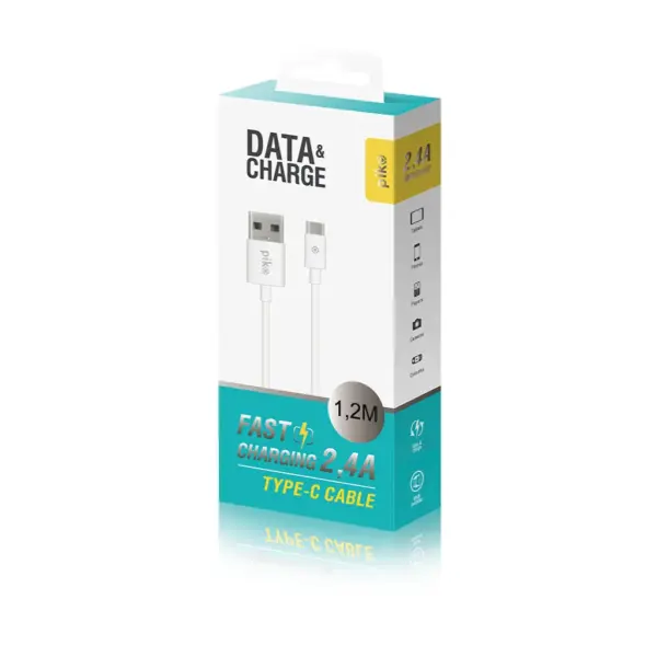 Дата кабель USB 2.0 AM to USB-C 1.2m White Piko (1283126477522)