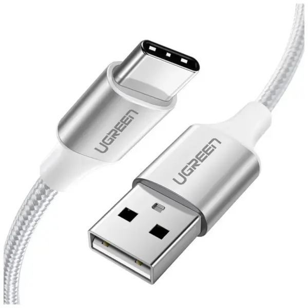 Дата кабель USB 2.0 AM to USB-C 2.0m 3.0A 18W US288 White Ugreen (60133)