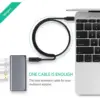 Дата кабель USB-C M/F 1.0m 100W USB 3.1Gen2 US353 Black Ugreen (10387) Дата кабель USB-C M/F 1.0m 100W USB 3.1Gen2 US353 Black Ugreen (10387)