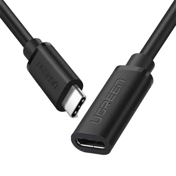 Дата кабель USB-C M/F 1.0m 100W USB 3.1Gen2 US353 Black Ugreen (10387) Дата кабель USB-C M/F 1.0m 100W USB 3.1Gen2 US353 Black Ugreen (10387)