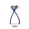 Дата кабель USB 2.0 AM to USB-C 0.25m 90° corner blue Dengos (NTK-TC-UG-SHRT-SET-BLUE)