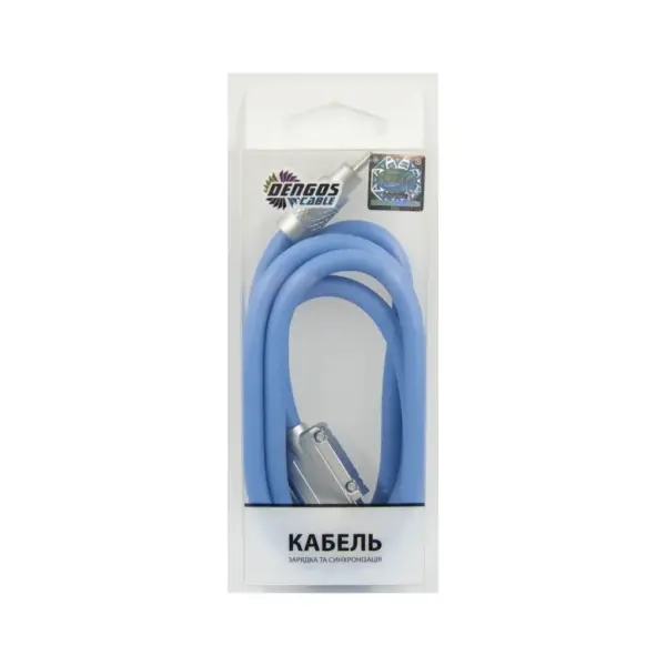 Дата кабель USB 2.0 AM to USB-C 1.0m blue Dengos (PLS-TC-NS-BLUE)
