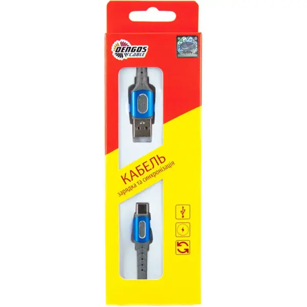Дата кабель USB 2.0 AM to USB-C 1.0m blue Dengos (NTK-TC-LP-BLUE) Дата кабель USB 2.0 AM to USB-C 1.0m blue Dengos (NTK-TC-LP-BLUE)
