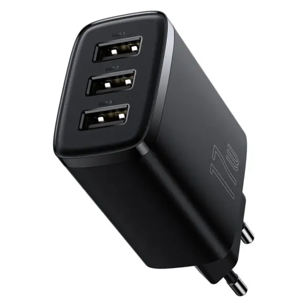 Зарядний пристрій Baseus Compact Charger 3U Black (CCXJ020101) Зарядний пристрій Baseus Compact Charger 3U Black (CCXJ020101)