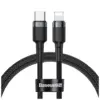 Дата кабель USB-C to Lightning 1.0m 18W 2.1A Cafule Black-Grey Baseus (CATLKLF-G1)