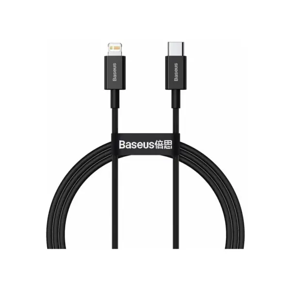 Дата кабель USB-C to Lightning 1.0m 20W Superior Series Black Baseus (CATLYS-A01) Дата кабель USB-C to Lightning 1.0m 20W Superior Series Black Baseus (CATLYS-A01)