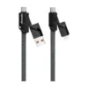 Дата кабель USB-C to USB-C + Lightning + USB-A 1.5m Black Proda (PD-B96th-BK)