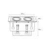 Світильник точковий Eurolamp LED GU10x2 black (LHK2-LED-GU10(black))